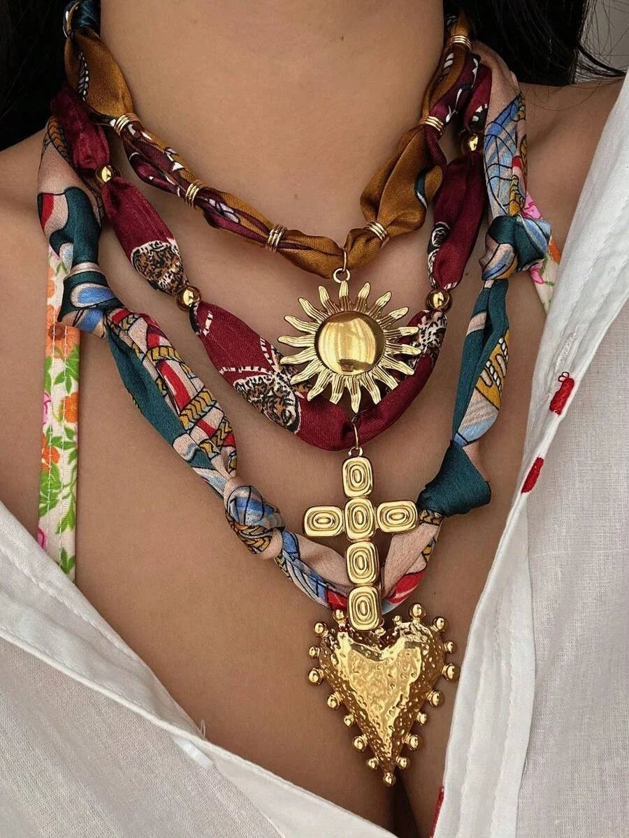 Gold Plated Sunflower Pendant Necklace