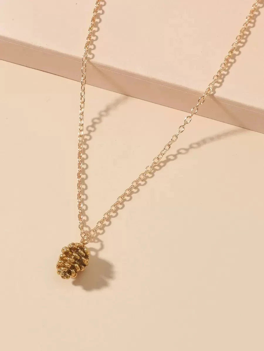 Pine Cone Charm Necklace