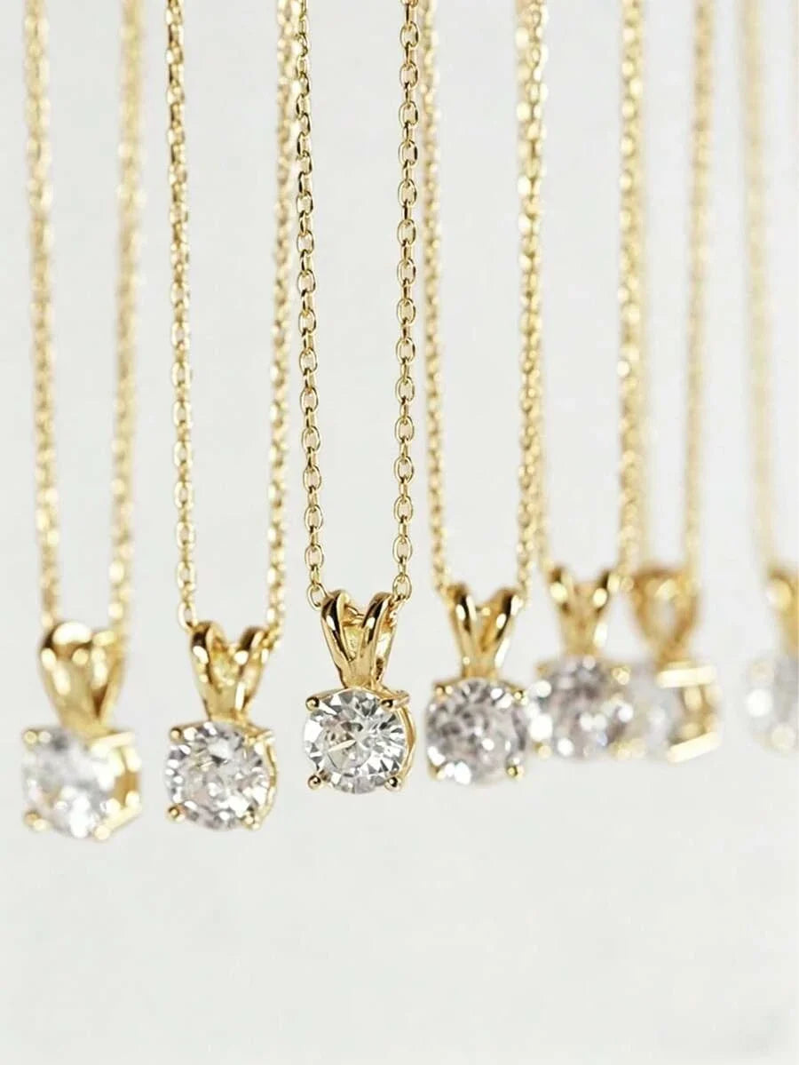 Gold Plated Cubic Zirconia Necklace