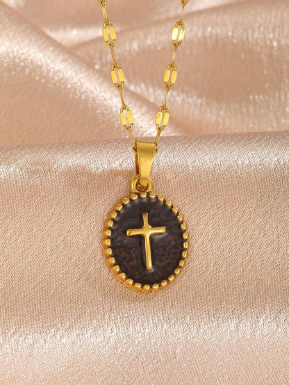 6pcs Y2K Halloween Cross Pendant Layered Necklace Unisex Colorful Enamel Pendant Gothic Style Jewelry Delicate Gold Chain Choker Fashion Gift For Girlfriend