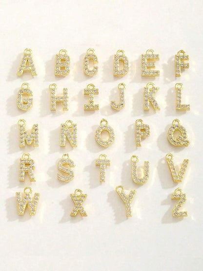 1pc Elegant Vintage Mini Initial Gold Mother