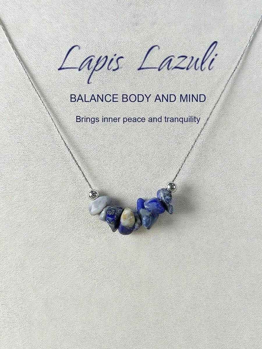 Natural Lapis Lazuli Stone Necklace