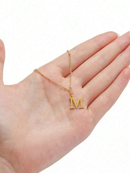 Double Stainless Steel Initial Necklace