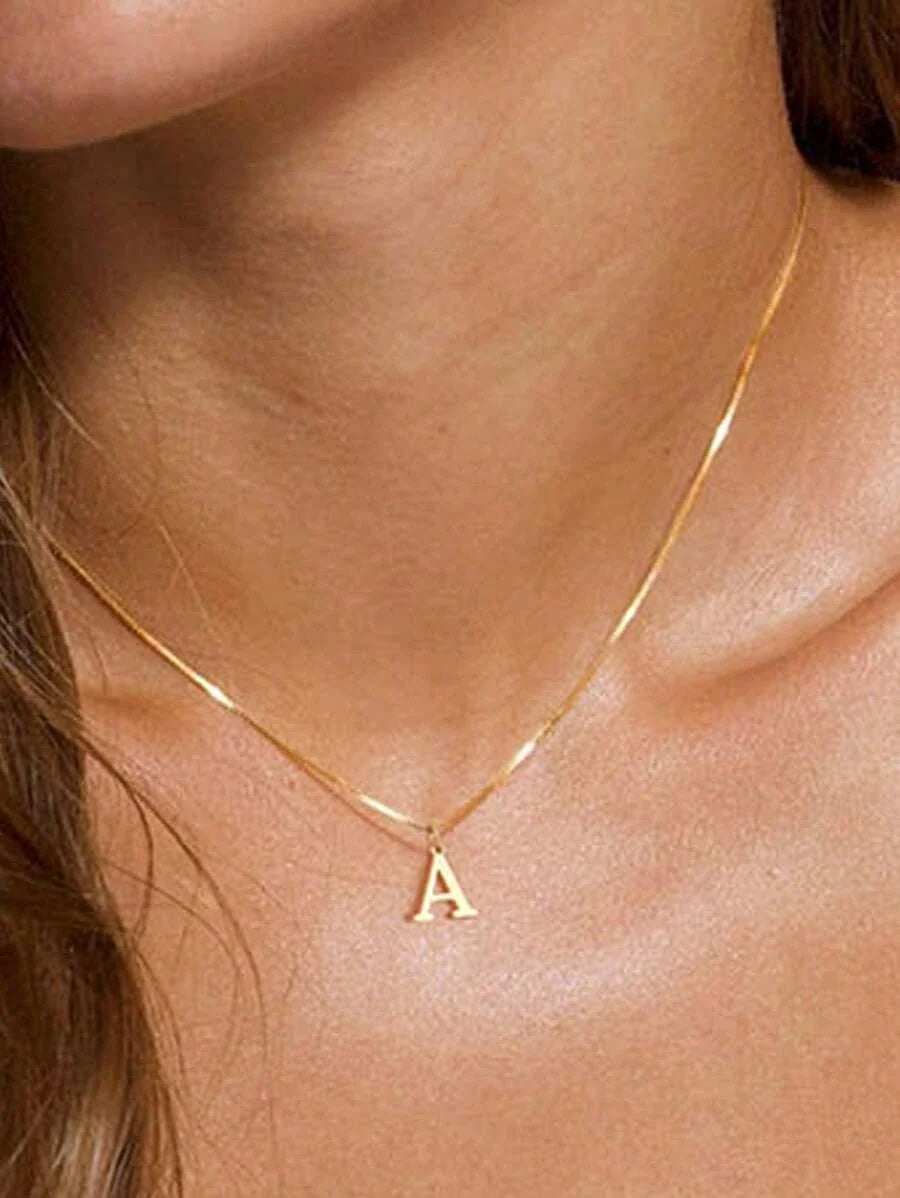 Double Stainless Steel Initial Necklace