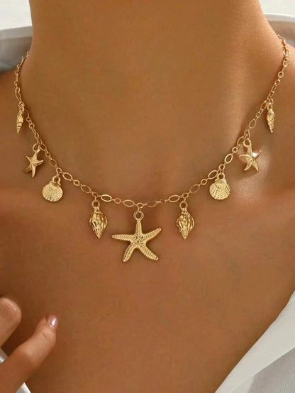 Livesso Beach Vacation Pendant Necklace