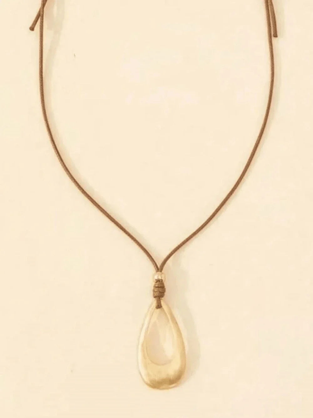 Bohemian Open Teardrop Pendant Necklace