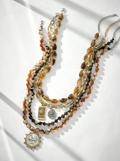 Bohemian Multi-Layer Beaded Beach Necklace