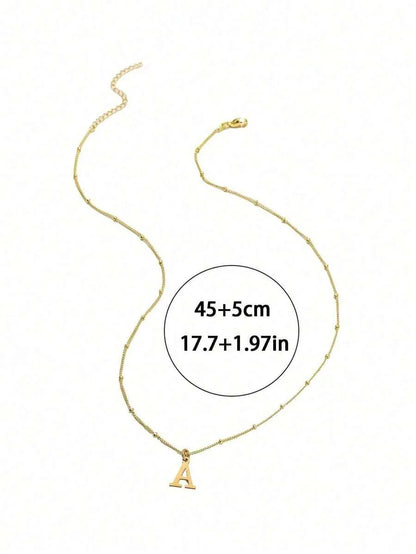 Double Stainless Steel Initial Necklace
