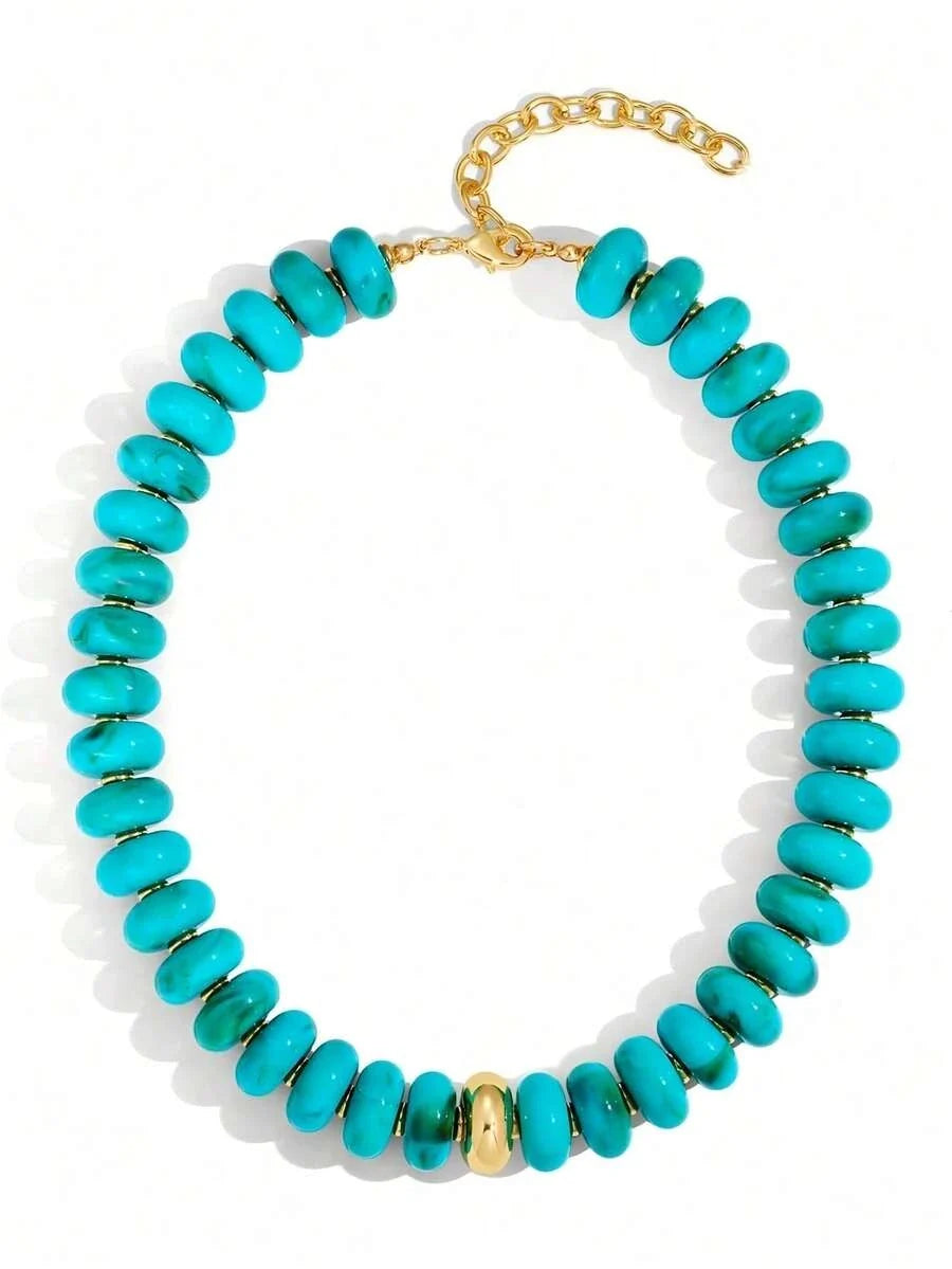 Chunky Acrylic Beaded Necklace Set
