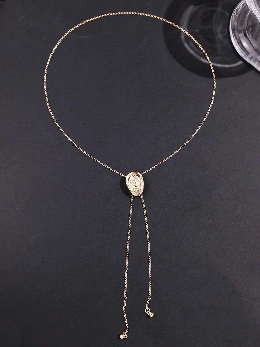 Vintage Gold Cowboy Hat Necklace