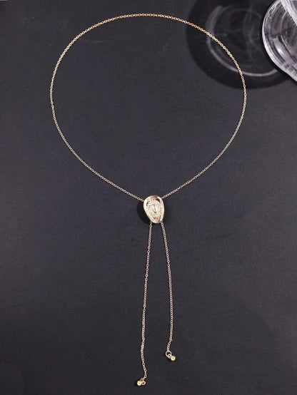 Vintage Gold Cowboy Hat Necklace