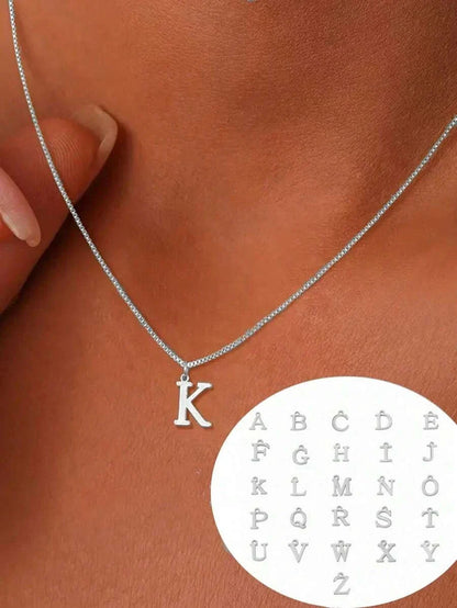 Double Stainless Steel Initial Necklace
