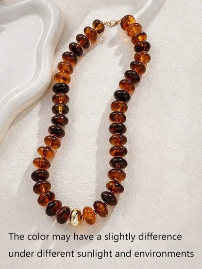 Chunky Acrylic Beaded Necklace Set