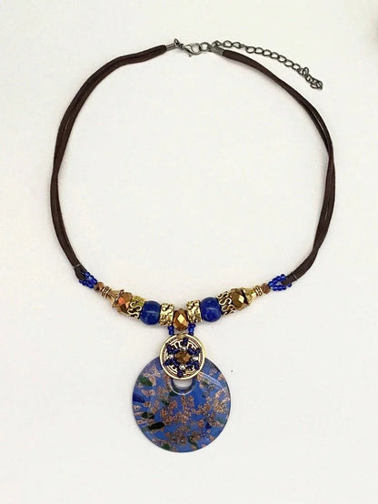 Round Glass Pendant Necklace