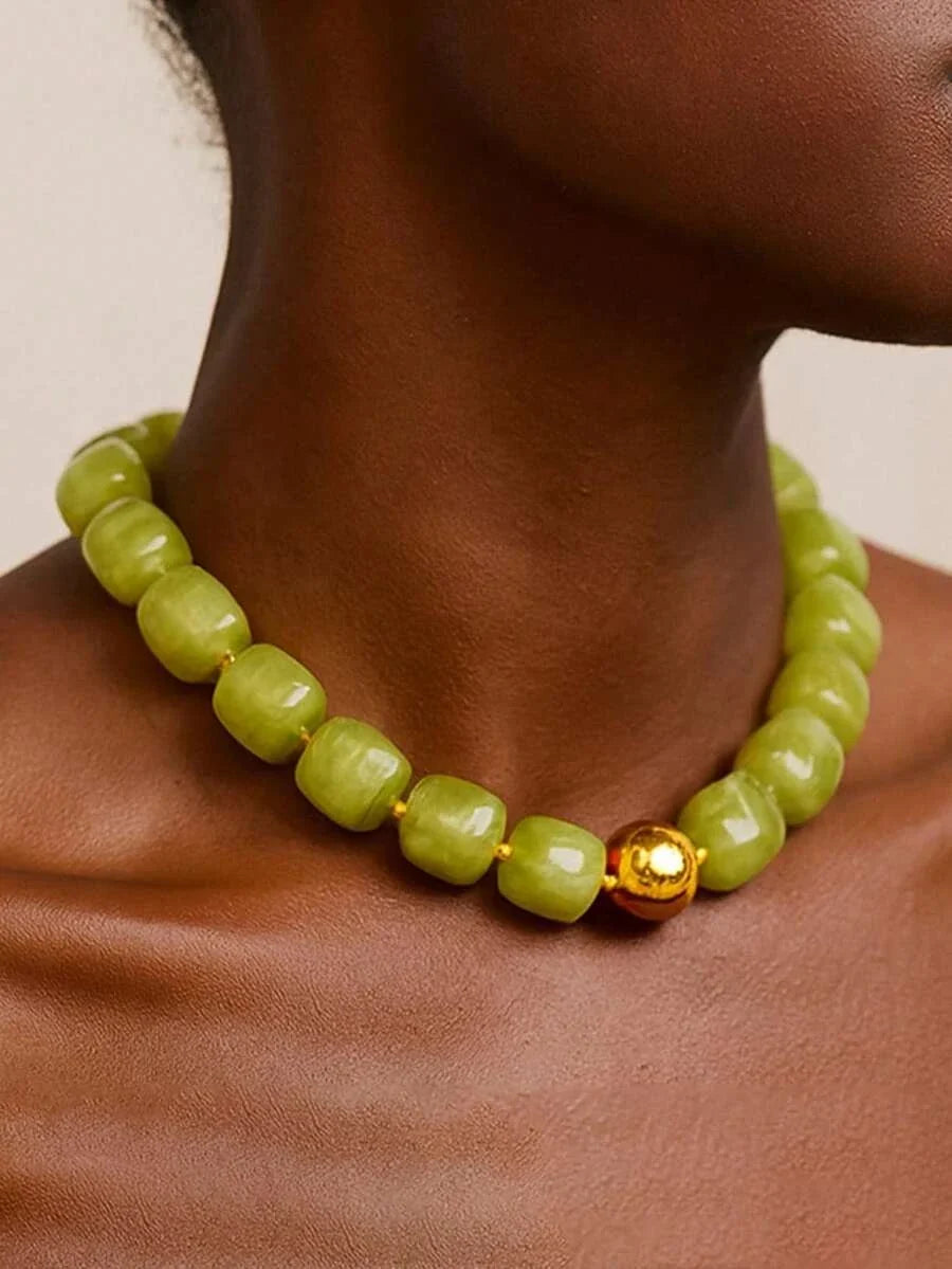 Chunky Acrylic Beaded Necklace Set