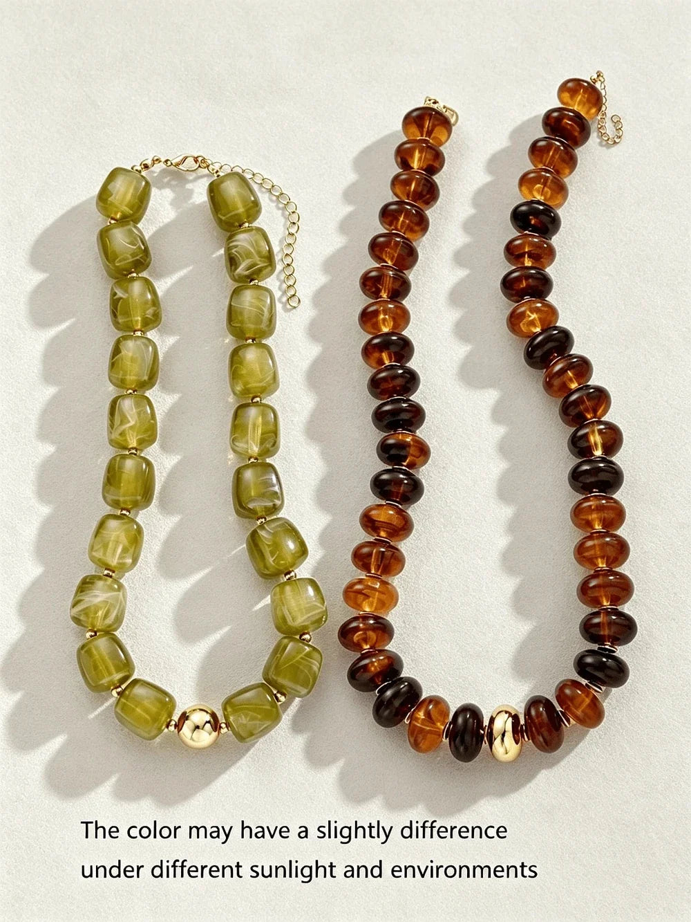 Chunky Acrylic Beaded Necklace Set