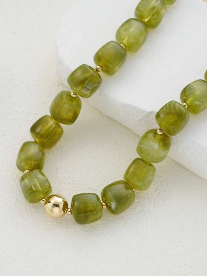 Chunky Acrylic Beaded Necklace Set