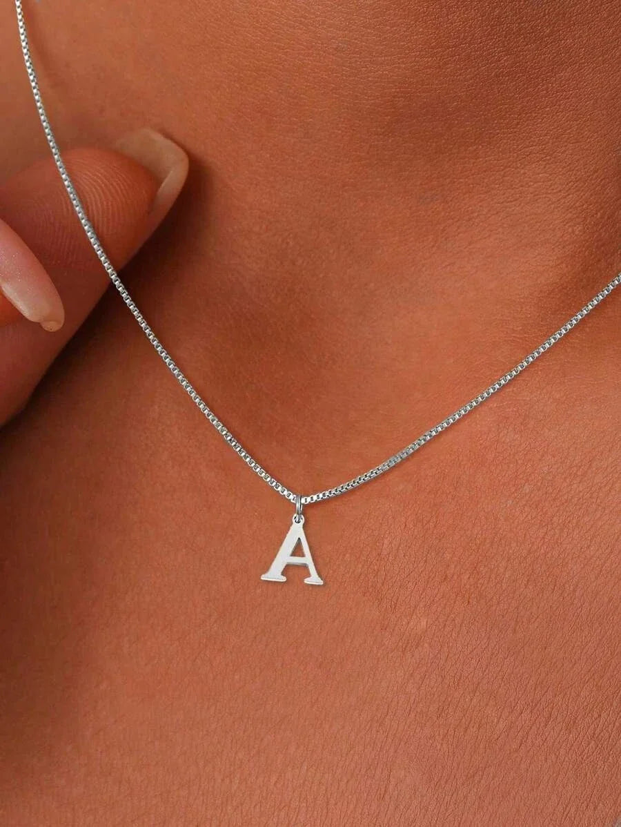 Double Stainless Steel Initial Necklace