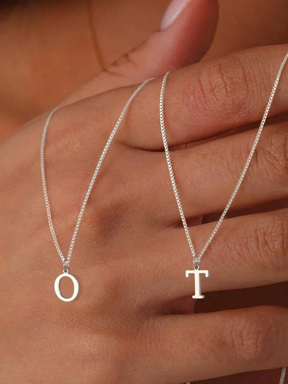 Double Stainless Steel Initial Necklace