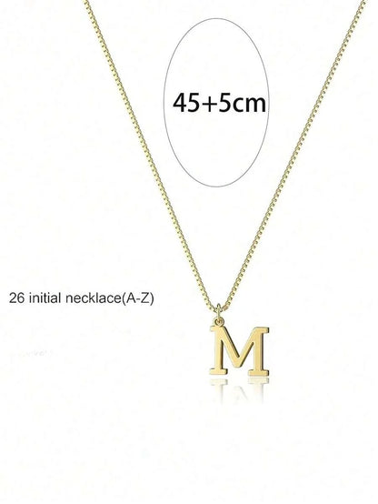 Double Stainless Steel Initial Necklace