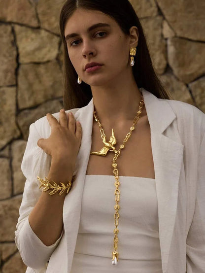 Opalesca Long Wedding Necklace